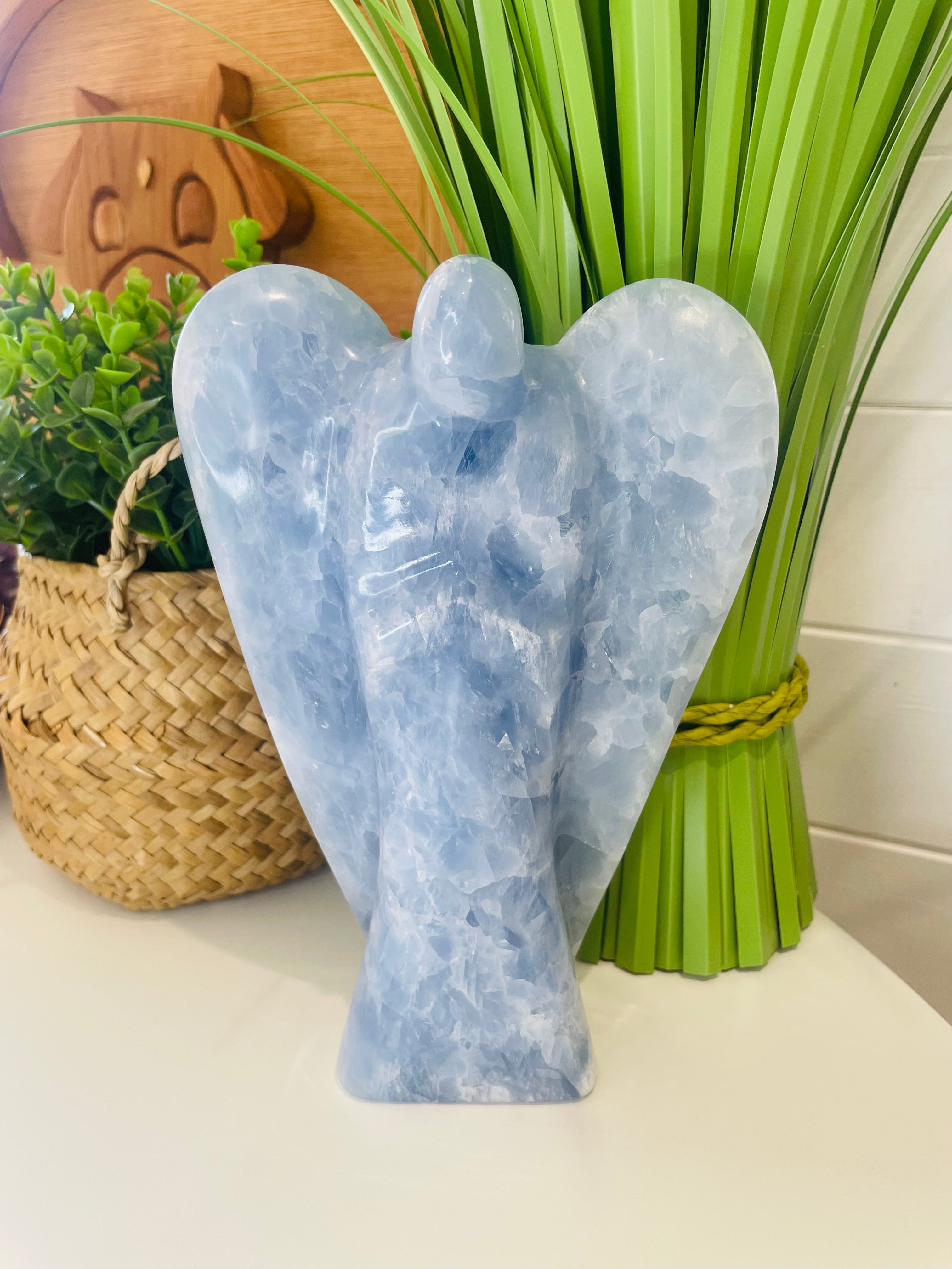 Vintage Hand Carved Natural Stone Elephant Figurine 7'W X 4.5'H - View #3