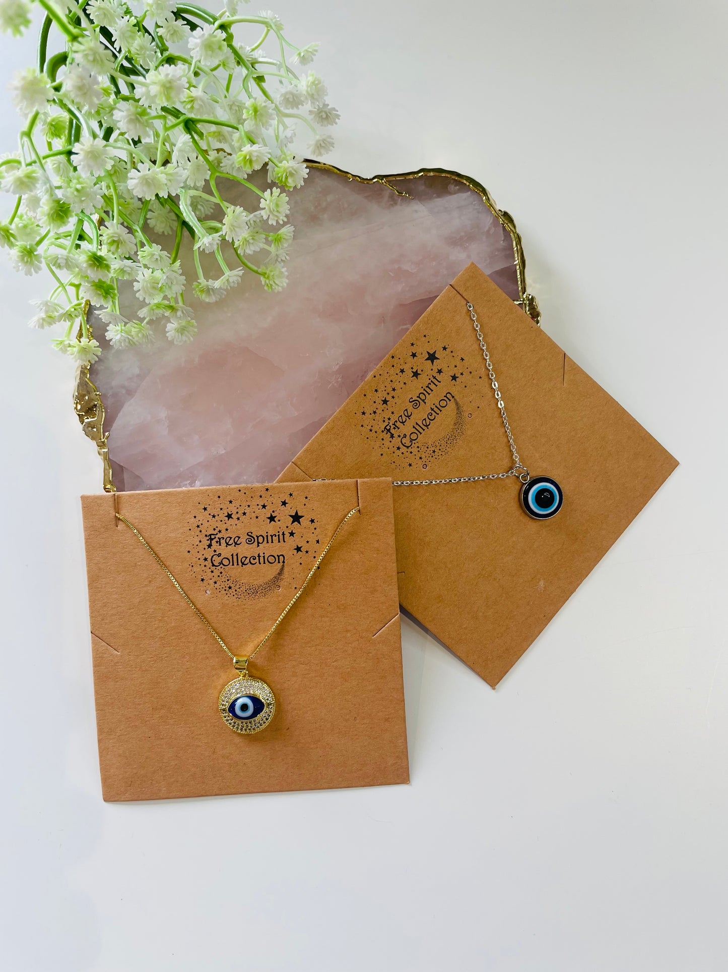 Evil Eye, Evil Eye Necklace, Silver Plated, Gold Plated, Protection Pendant, Evil Eye Pendant