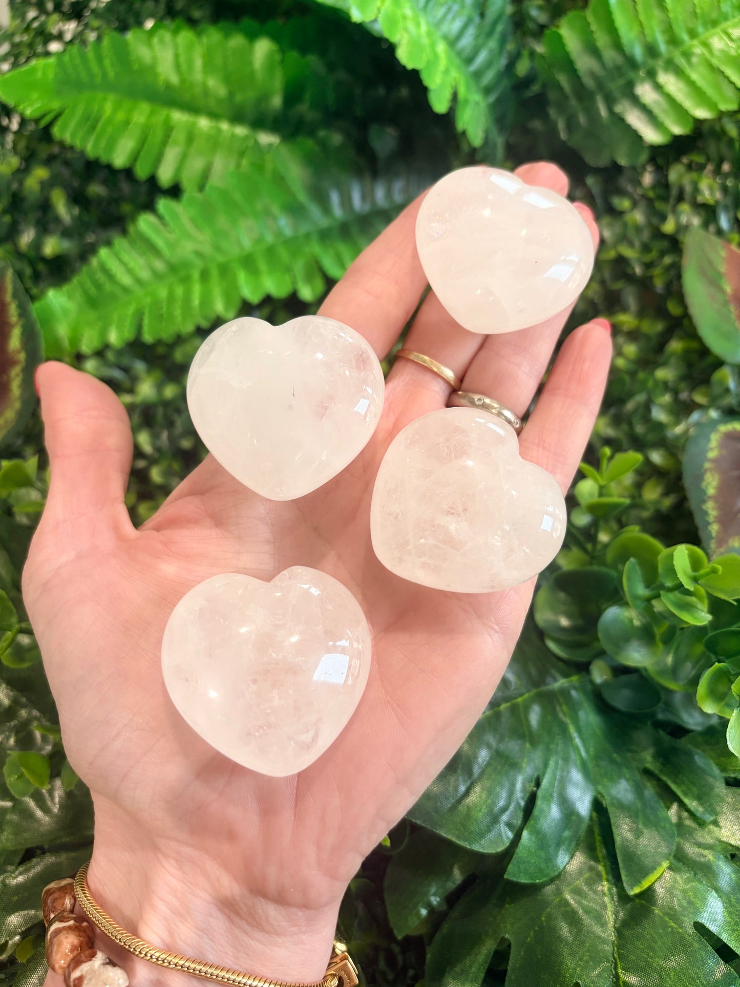 Clear Quartz Hearts, Quartz Hearts, Clear Quartz, Quartz, Crystal Hearts, Hearts, Heart Healing, Heart Carving, Puff Hearts, Crown Chakra