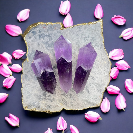 Amethyst DT Points, Amethyst Crystal, Amethyst, Crystal for Calm, Crystal Point, Crystal Healing, Amethyst Wand, Amethyst Point