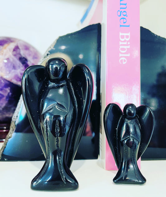 Black Obsidian Angel Carvings