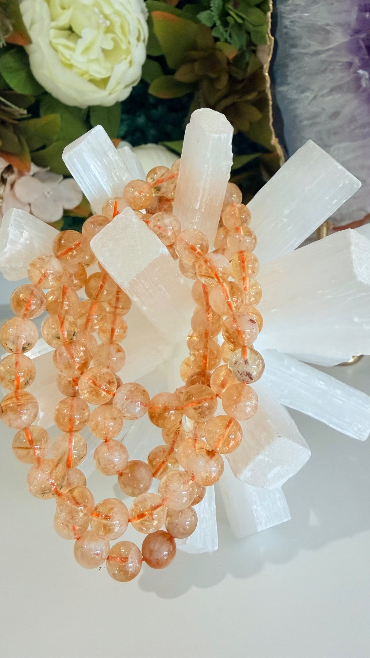 Citrine, Heat Treated Citrine| Citrine Bracelet| Crystal Bracelet