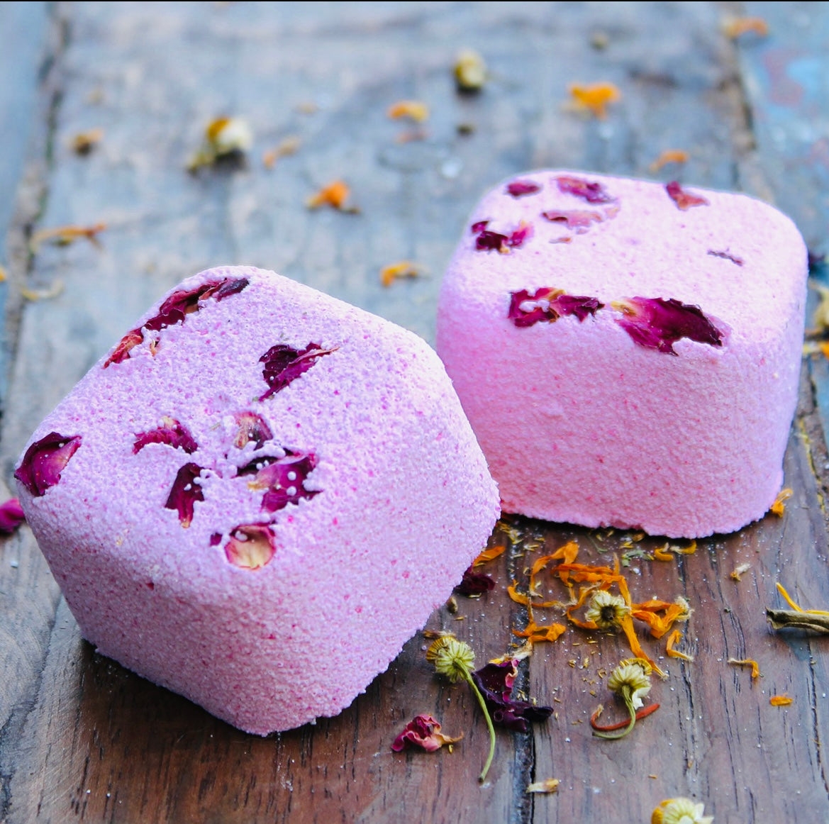 Aromatherapy Shower Steamers with Rose Petals 🌹