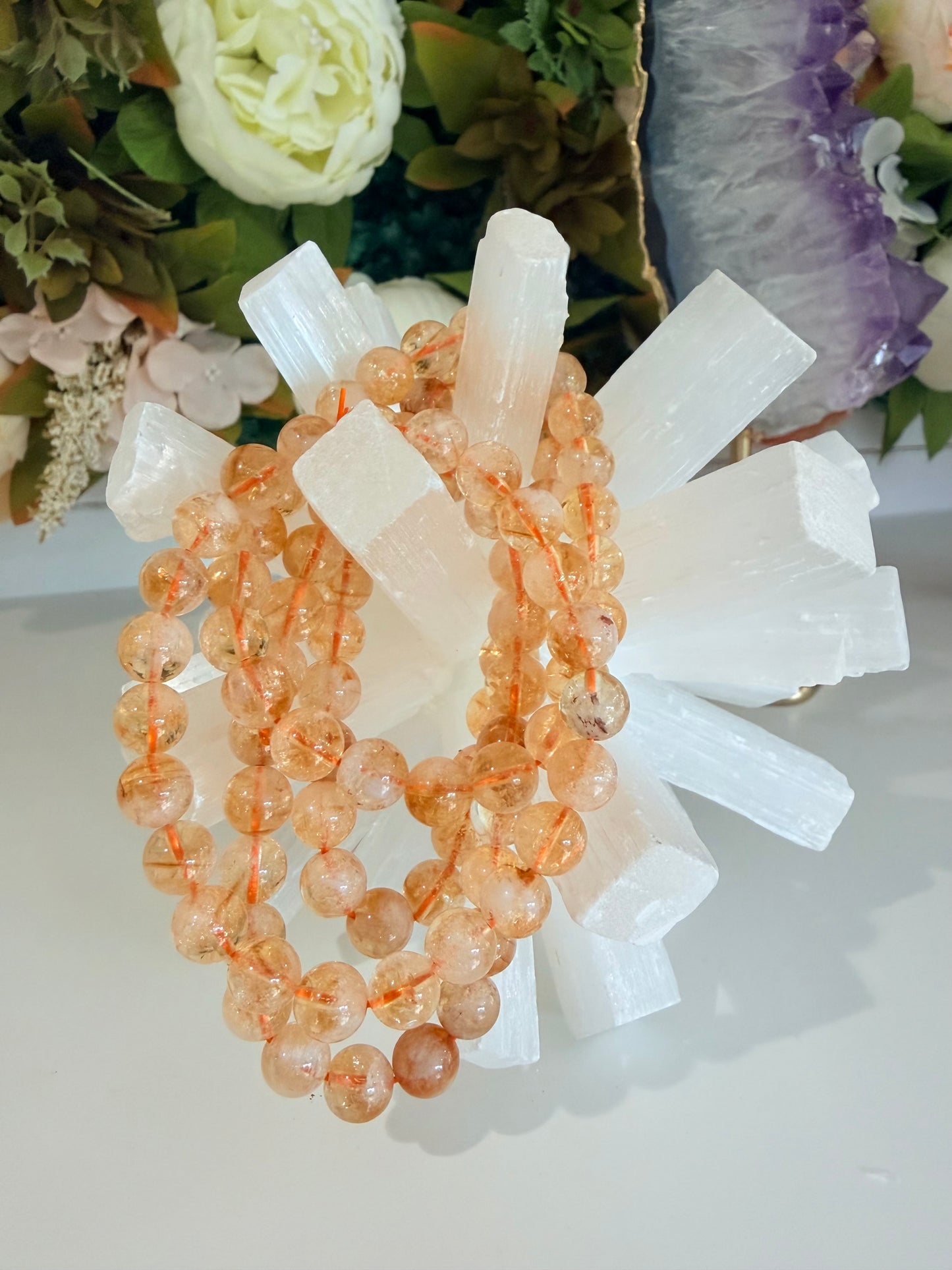 Citrine, Heat Treated Citrine| Citrine Bracelet| Crystal Bracelet