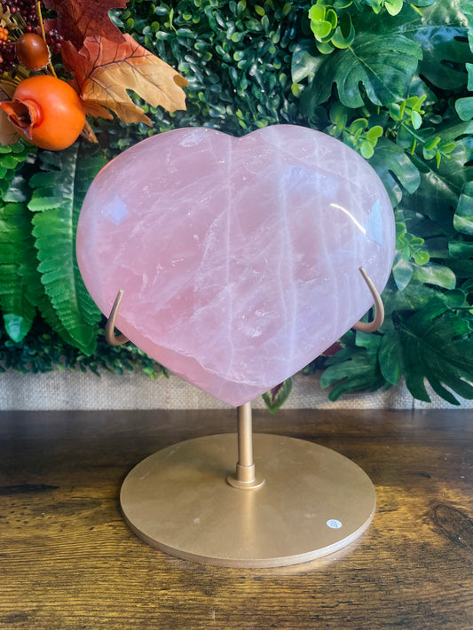 XL Rose Quartz Heart, Rose Quartz, Heart Crystal, Rose Quartz Heart, Heart Healing Crystal, Crystal for Love, Self Love Crystal, Crystal Healing, Heart Chakra Crystal