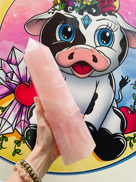 Rose Quartz Tower, Rose Quartz Point, Rose Quartz, Crystal for Love, Crystal for Healing, Heart Chakra Crystal, Crystal for Self Love