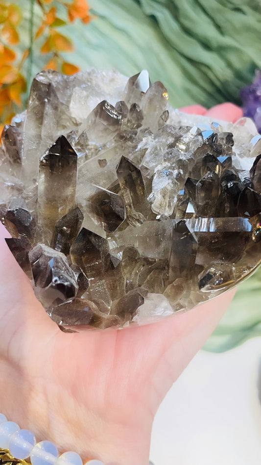Smokey Quartz Crystal, Smokey Quartz Cluster, Crystal Heart, Smokey Quartz Carving, Smokey Quartz Heart