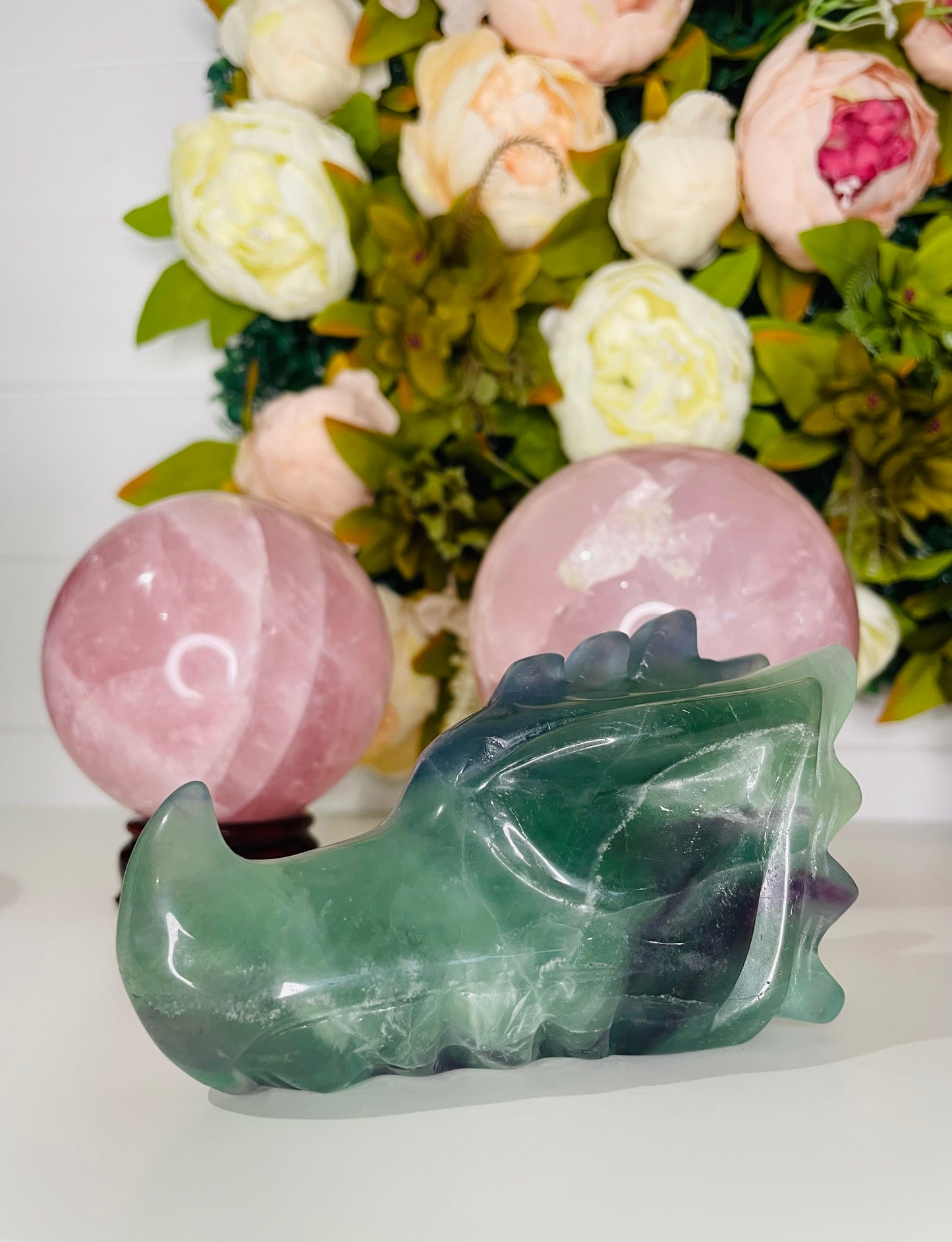 Fluorite Dragon Skull, Dragon Skull, Fluorite, Dragon Head, Dragon Carving, Crystal Dragon, Fluorite Crystal, Crystals for Stress, Anxiety Crystal, Skull Carving