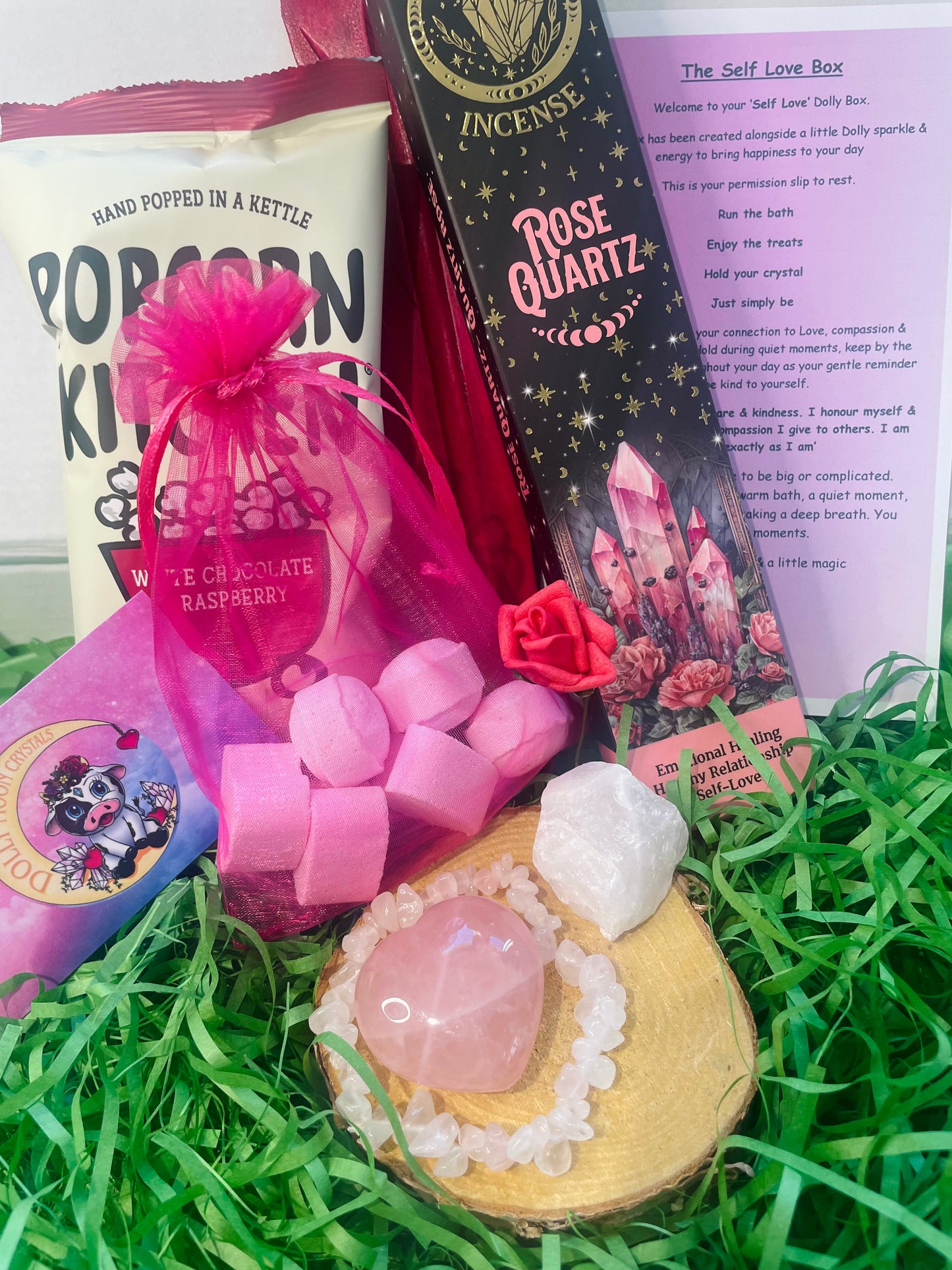 Self Love Gift Box, Crystal Gift Box, Rose Quartz, Rose Quartz Crystal, Self Love, Heart Healing, Heart Chakra, Heart Crystals, Gift Box,