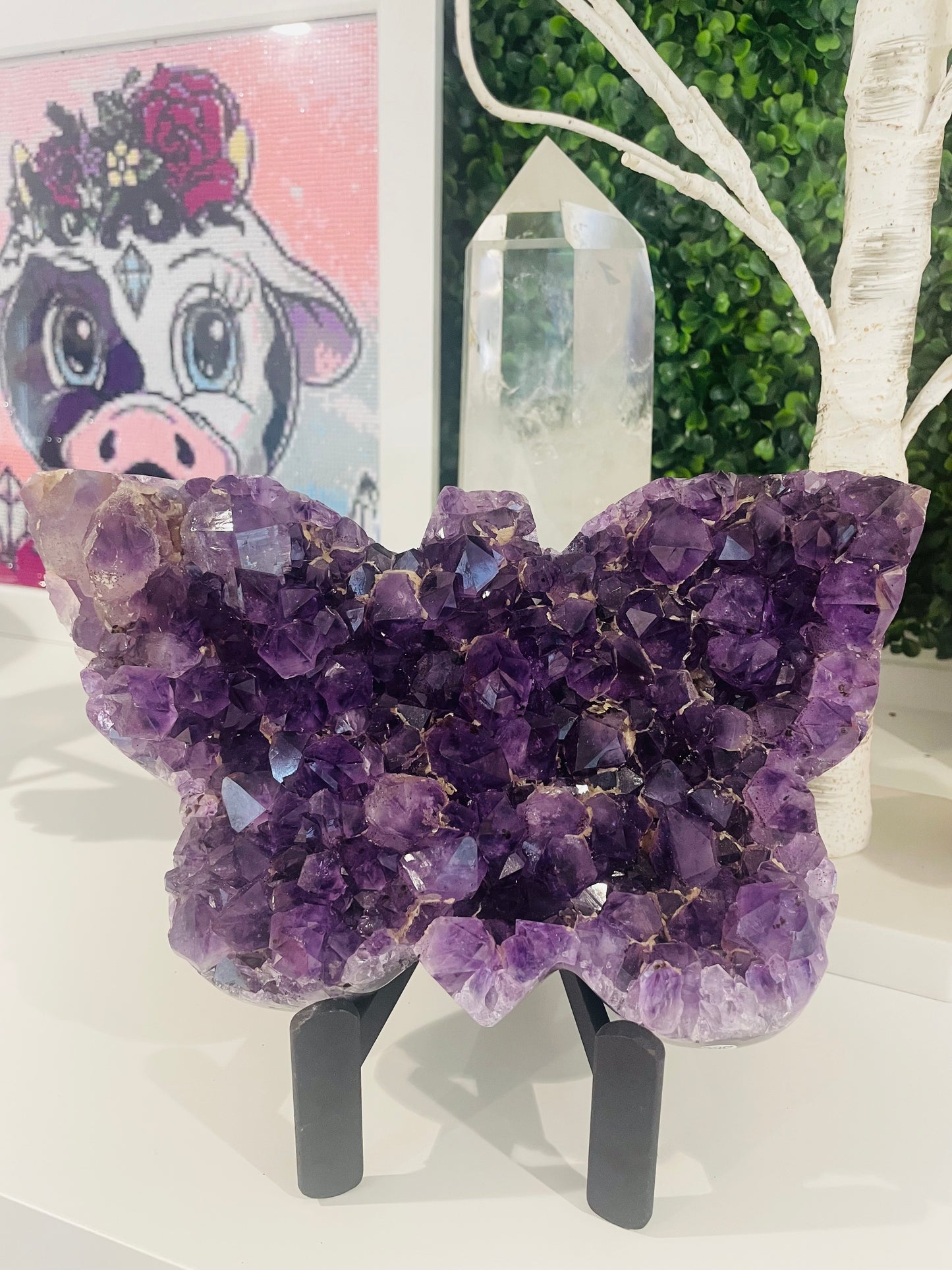 Amethyst Butterfly, Amethyst Cluster, Amethyst Bed, Amethyst Carving, Amethyst Crystal, Crystals for Calm, Crystals for Home, Crystals for Transformation