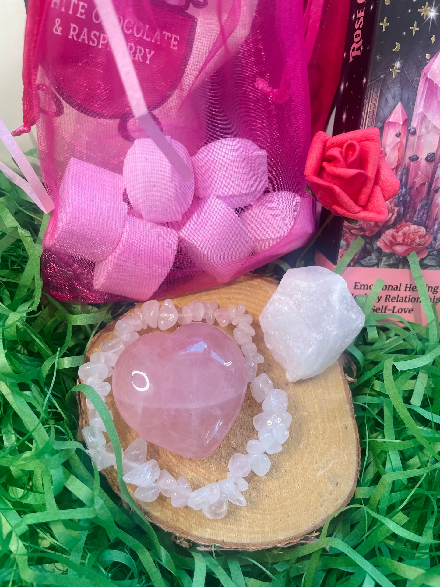 Self Love Gift Box, Crystal Gift Box, Rose Quartz, Rose Quartz Crystal, Self Love, Heart Healing, Heart Chakra, Heart Crystals, Gift Box,