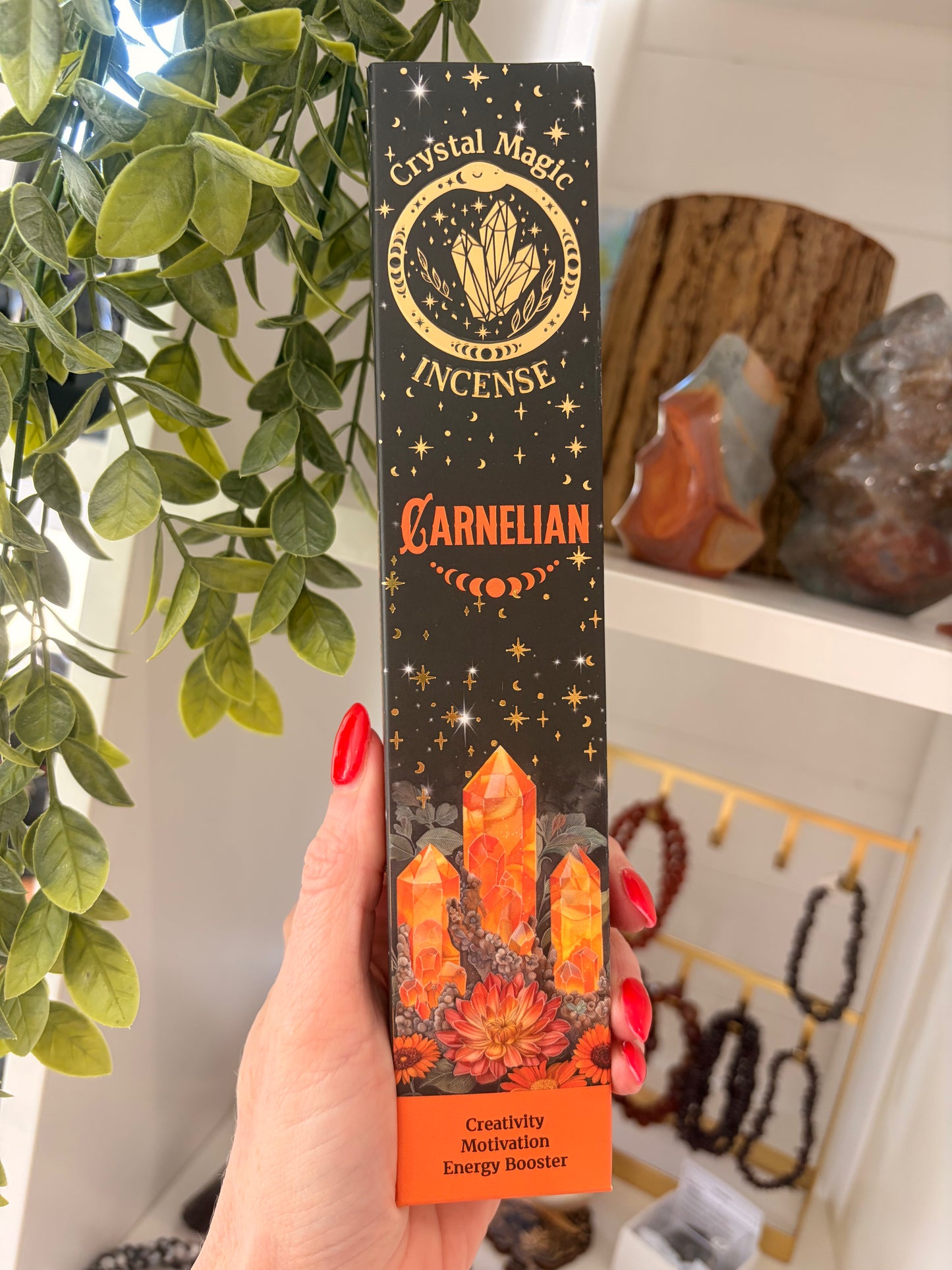 Incense Sticks, Incense, Amethyst, Clear Quartz, Rose Quartz, Green Aventurine, Black Tourmaline, Chakra Crystals, Crystal Incense, Spiritual, Carnelian, Citrine, Amazonite