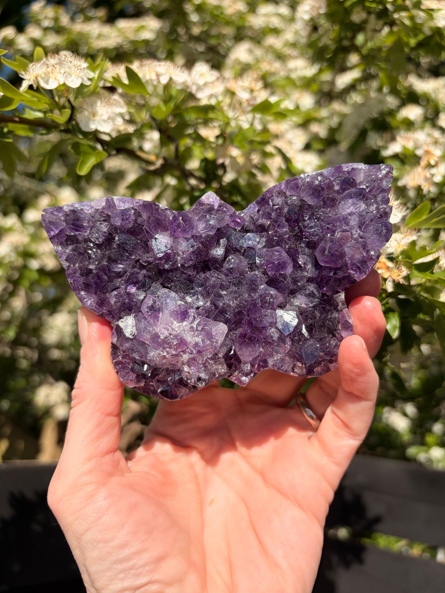 Amethyst Butterfly, Amethyst Crystal, Healing Crystal, Amethyst for Calm, Crystal for Anxiety, Amethyst Cluster, Butterfly Crystal, Crystals for Peace, energy healing, Amethyst Butterfly Cluster, Amethyst home decor, Natural Amethyst