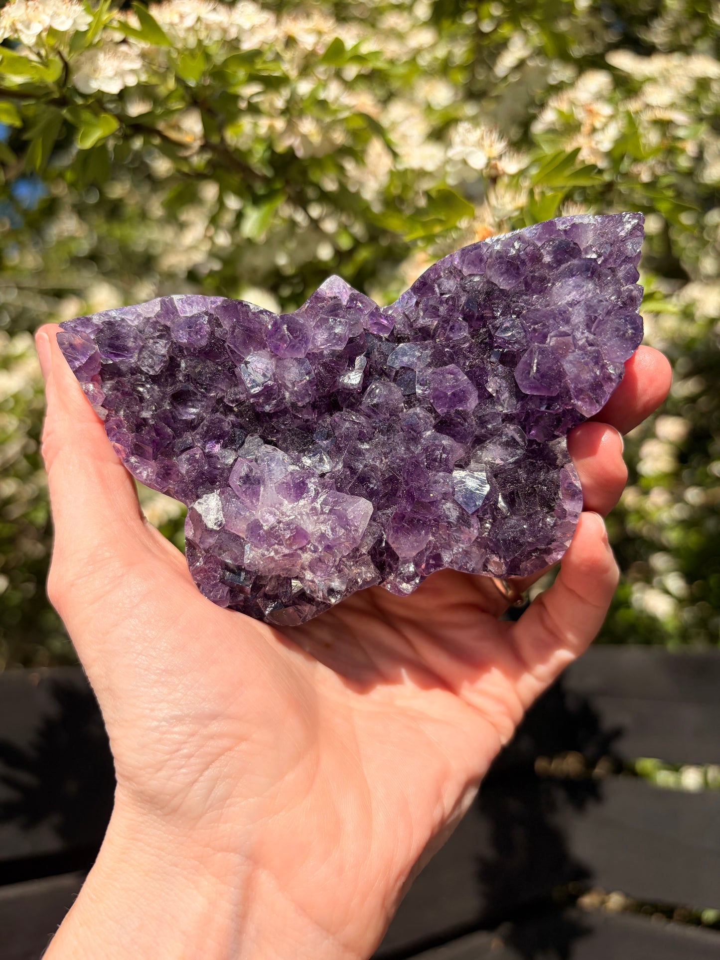 Amethyst Butterfly, Amethyst Crystal, Healing Crystal, Amethyst for Calm, Crystal for Anxiety, Amethyst Cluster, Butterfly Crystal, Crystals for Peace, energy healing, Amethyst Butterfly Cluster, Amethyst home decor, Natural Amethyst