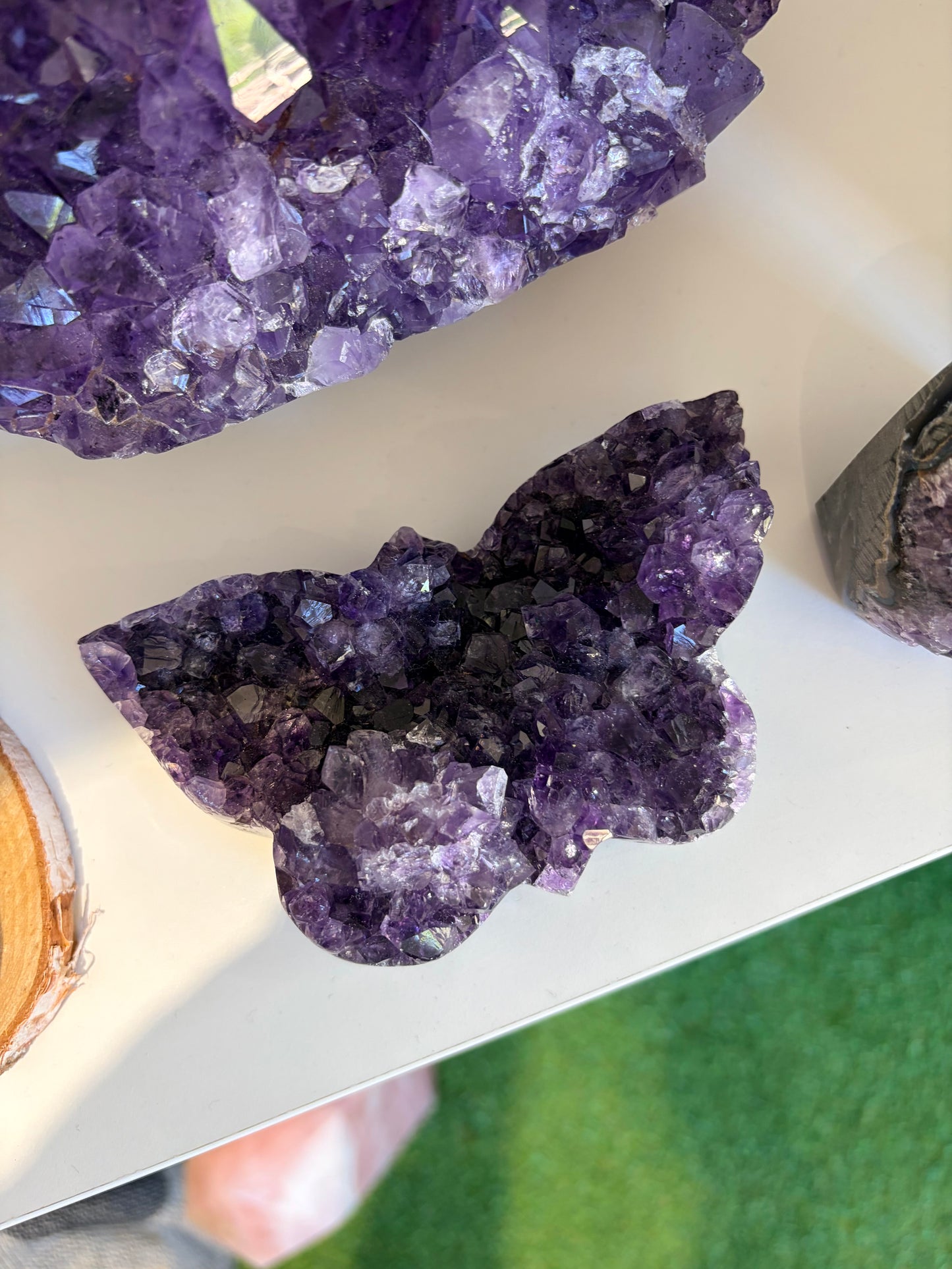 Amethyst Butterfly, Amethyst Crystal, Healing Crystal, Amethyst for Calm, Crystal for Anxiety, Amethyst Cluster, Butterfly Crystal, Crystals for Peace, energy healing, Amethyst Butterfly Cluster, Amethyst home decor, Natural Amethyst