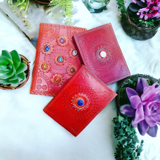 Chakra Stone Leather Notebook