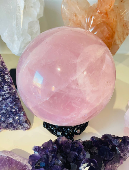 XL Rose Quartz Sphere